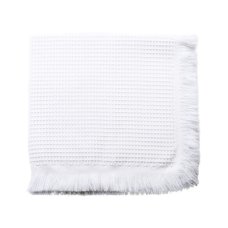 SH04-W: White Waffle Shawl